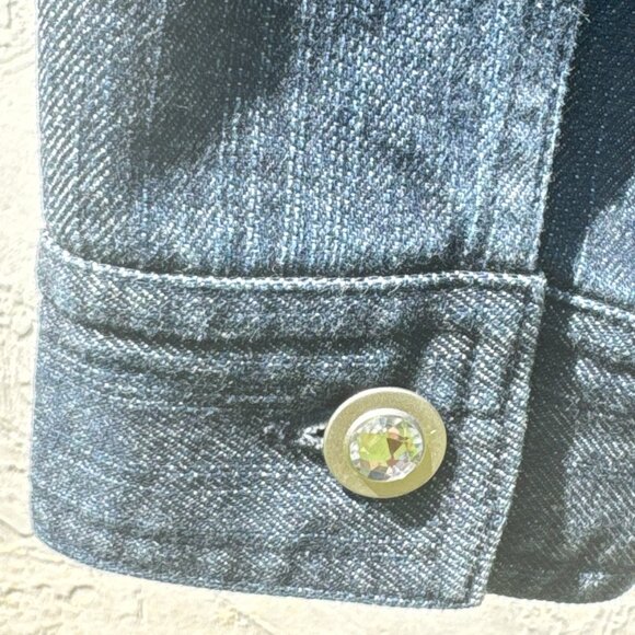 IoS Embroidered "Sassy"  Blue Jean Jacket Small NWT - Picture 6 of 7